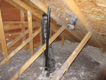 Dryer venting into attic